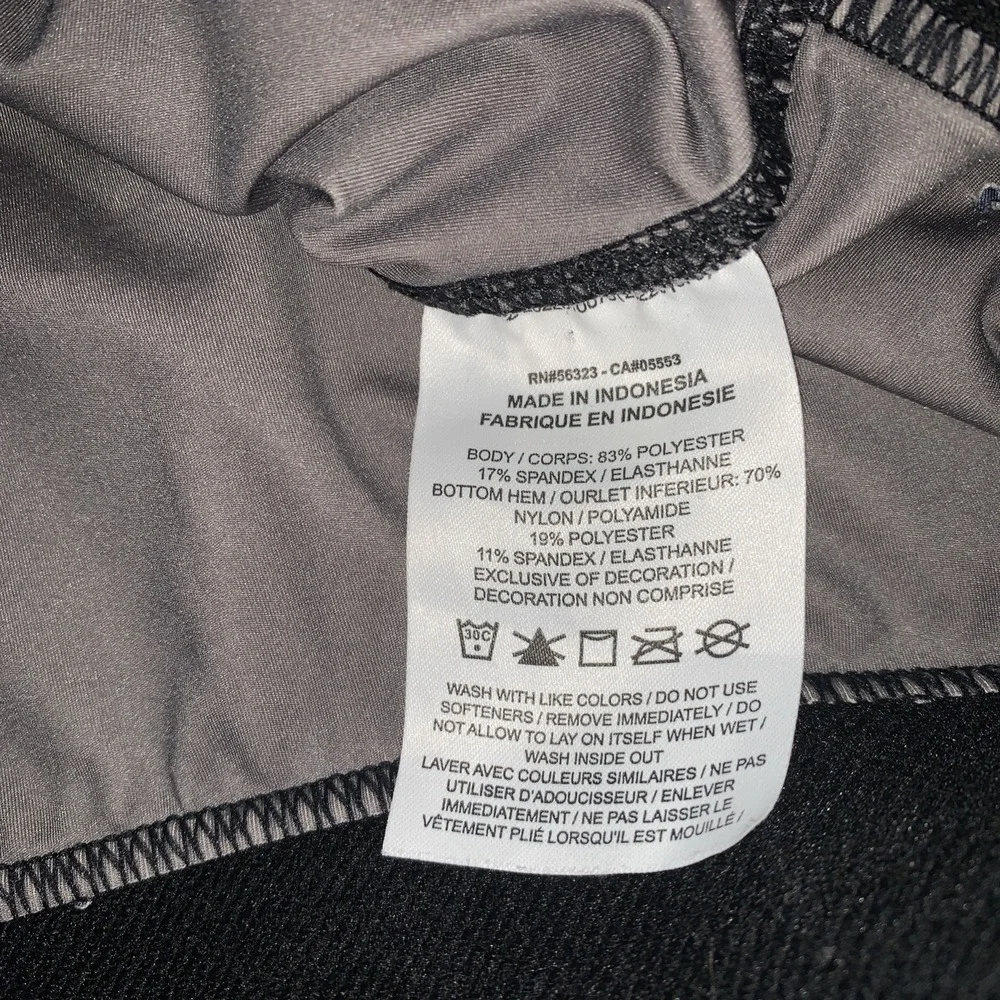 Nike Women's Pro Dri Fit Crop Training Tank Size Medium Gray Black Sporty